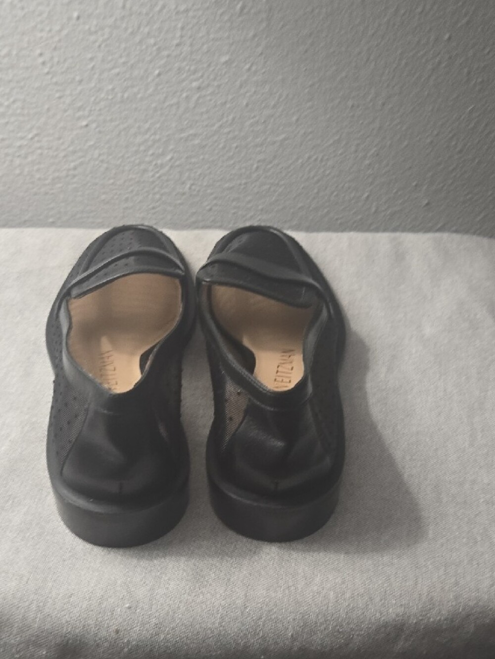 Stuart Weitzman , Black Mesh Polka Dot Loafers 7 - Picture 3 of 5